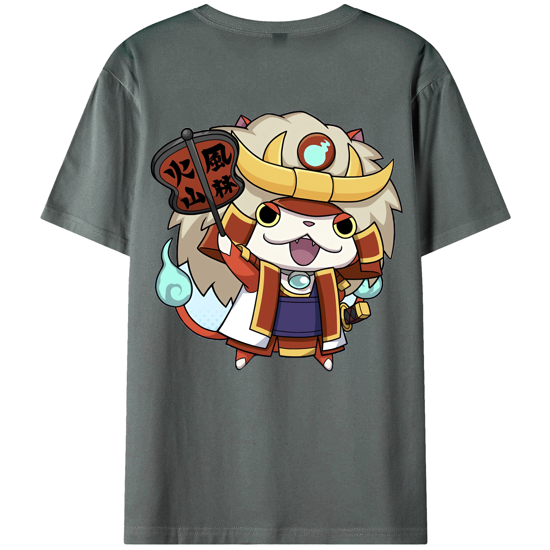 （画像用） 妖怪ウォッチ Yo-kai Watch 綿100％ メンズ半袖Tシャツ（バックプリント） 通気性